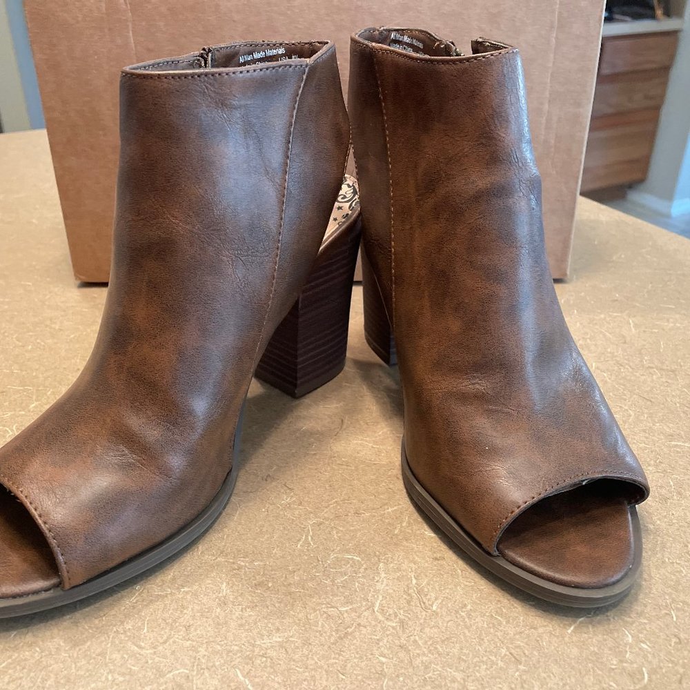 Brown Weathered Booties for sale